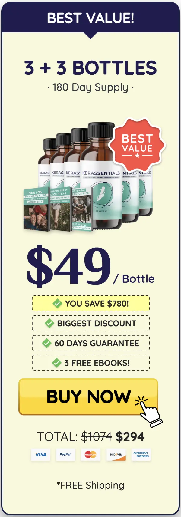 kerassentials 6 bottles